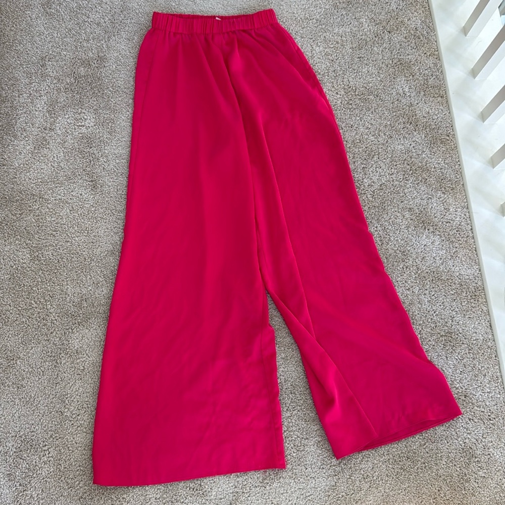 Asos wide leg pink pants